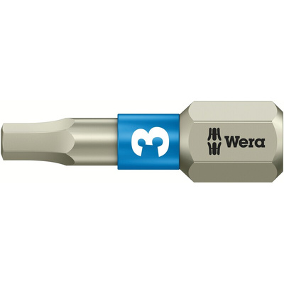 Wera Hexagon Screwdriver Bit, 3 mm Tip