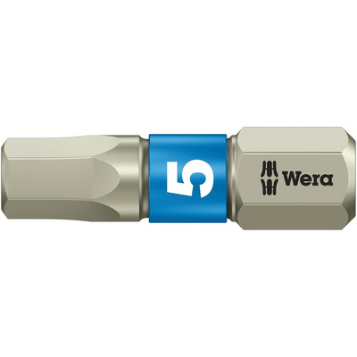 Wera Hexagon Screwdriver Bit, 5 mm Tip