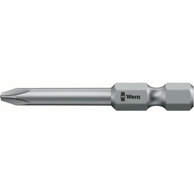 Wera Phillips Screwdriver Bit, PH0 Tip, 1/4 in Drive, Phillips Drive, 50 mm Overall