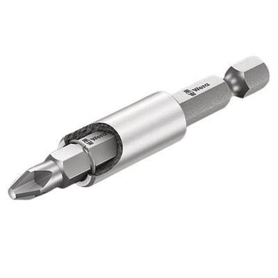 Wera Hexagon Bit Holder, 1/4 in Tip, 1/4 in Drive, 50 mm Overall