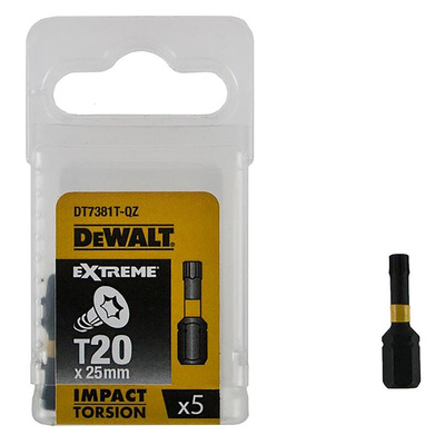 DeWALT Torx Screwdriver Bit, T20 Tip, 25 mm Overall