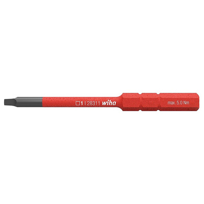 Wiha Square Screwdriver Bit, SL1 Tip, Square Drive