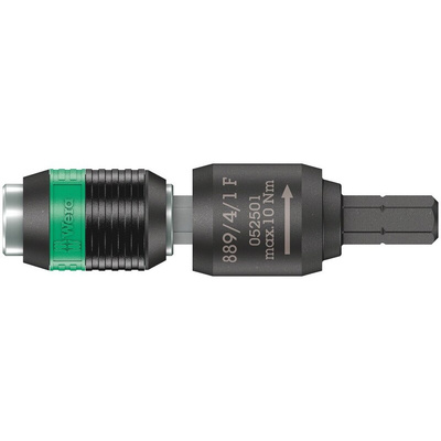 Wera Hexagon Screwdriver Bit, 1/4 in Tip