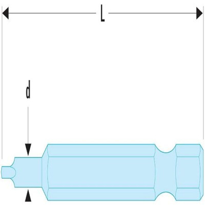 Facom Square Screwdriver Bit, 50.8 mm Tip