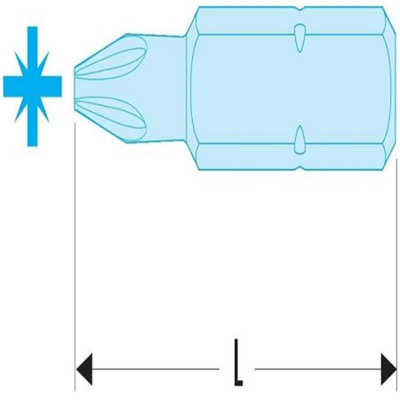 Facom Screwdriver Bit, PZ4 Tip
