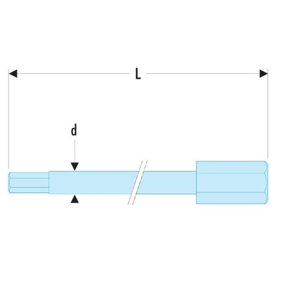 Facom Hexagon Screwdriver Bit, 4 mm Tip