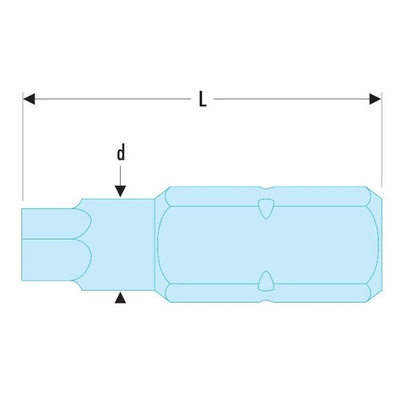 Facom Hexagon Screwdriver Bit, 5 mm Tip