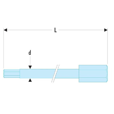 Facom Hexagon Screwdriver Bit, 7 mm Tip