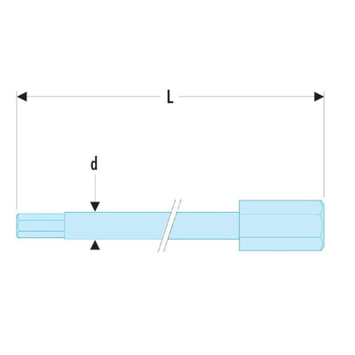 Facom Hexagon Screwdriver Bit, 8 mm Tip