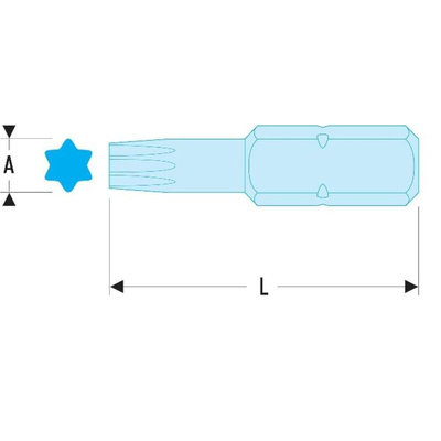 Facom Screwdriver Bit, T55 Tip
