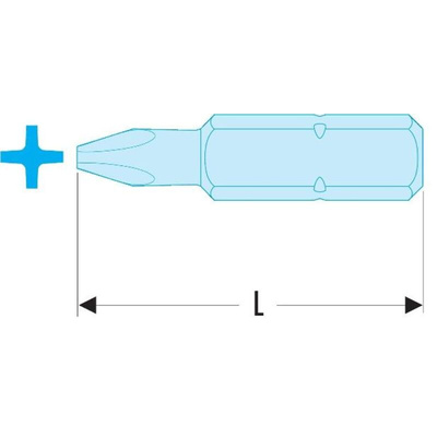 Facom Phillips Screwdriver Bit, PH2 Tip