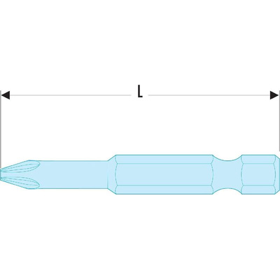 Facom Slotted Screwdriver Bit, 10 mm Tip