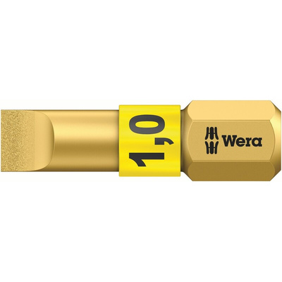 Wera Slotted Screwdriver Bit, 25 mm Tip