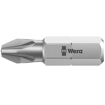Wera Phillips Phillips Driver Bit, 25 mm Tip