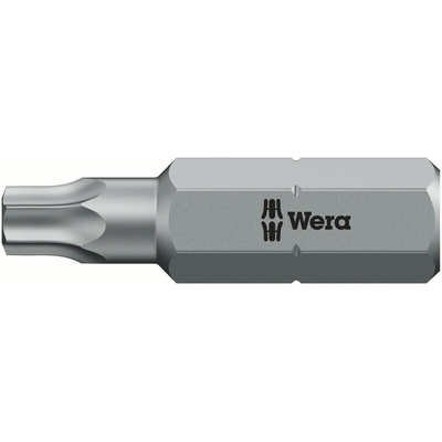 Wera Torx Torx Driver Bit, 25 mm Tip