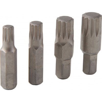 SAM 12 Point Hex Bit Set, 1/4 in Tip, 1/4 in Drive, TX Drive