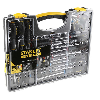 Stanley Tools Phillips; Pozidriv; Slotted Screwdriver Set, 20-Piece