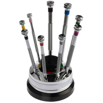 RS PRO Slotted Precision Screwdriver Set, 9-Piece