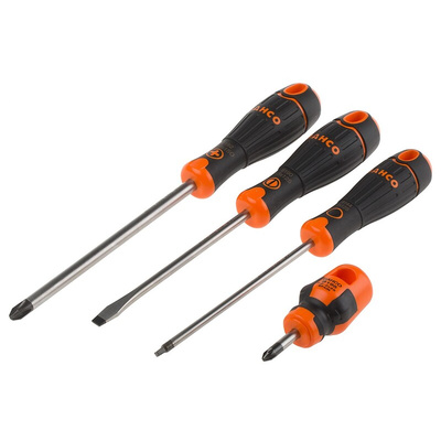 Bahco B219.010 Phillips; Pozidriv; Slotted; Square Screwdriver Set, 10-Piece