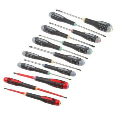 Bahco BE-9875 Phillips; Pozidriv; Slotted; Torx Screwdriver Set, 13-Piece