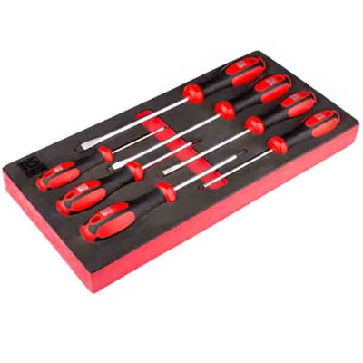RS PRO Pozidriv; Slotted Screwdriver Set, 7-Piece
