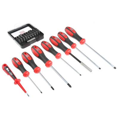 RS PRO F99-E3901 Hexagon; Phillips; Pozidriv; Slotted; Torx Bit Holder & Standard Screwdriver Set, 39-Piece