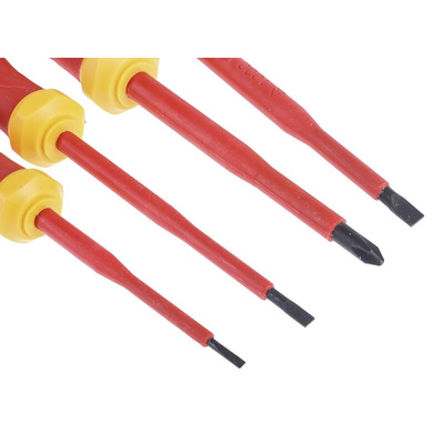 RS PRO G99-401 Phillips; Slotted Insulated Screwdriver Set, 4-Piece
