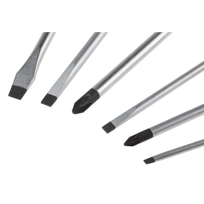 RS PRO F99-602 Pozidriv; Slotted Screwdriver Set, 6-Piece