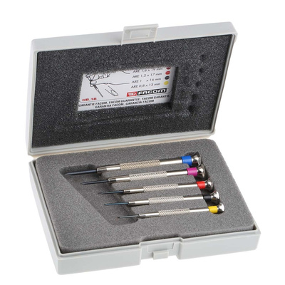 Facom Slotted Precision Screwdriver Set, 5-Piece