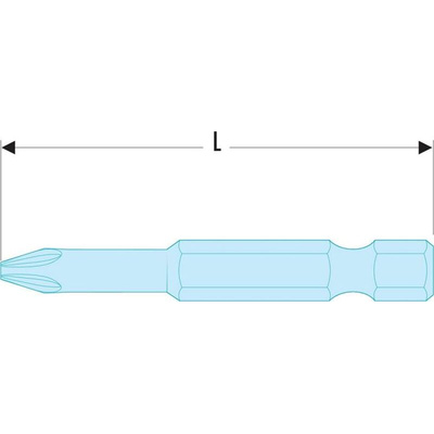 Facom Phillips Screwdriver Bit, PH2 Tip