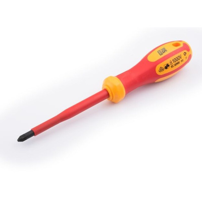 RS PRO Phillips Insulated Screwdriver, PH0 Tip, 60mm Blade, VDE/1000V, 150mm Overall