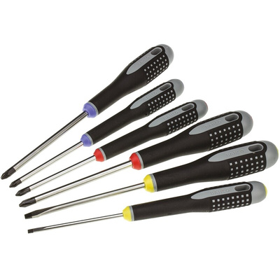 Bahco Phillips; Pozidriv; Slotted Screwdriver Set, 6-Piece