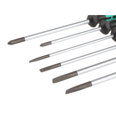Wera Phillips; Slotted Precision Screwdriver Set, 6-Piece