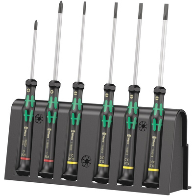 Wera Phillips; Slotted Precision Screwdriver Set, 6-Piece