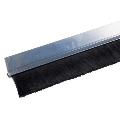 RS PRO Aluminium, Nylon Black Brush Strip, 32mm x 6.7 mm x 6.5mm