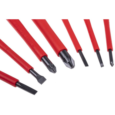 Bahco Pozidriv; Slotted Insulated Screwdriver Set, 7-Piece