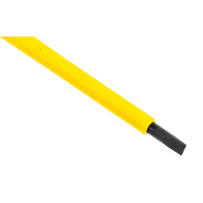 RS PRO Slotted Insulated Screwdriver, 4 mm Tip, 100 mm Blade, VDE/1000V, 200 mm Overall