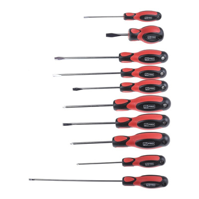 RS PRO Pozidriv; Slotted Screwdriver Set, 10-Piece