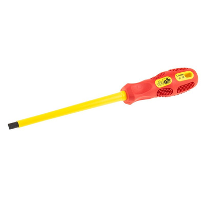 RS PRO Slotted Insulated Screwdriver, 8 mm Tip, 175 mm Blade, VDE/1000V