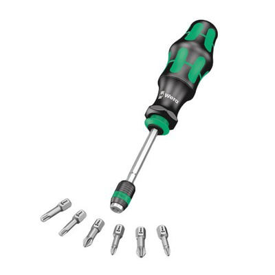 Wera Hexagon; Phillips; Pozidriv; Slotted Interchangeable Screwdriver Set, 7-Piece