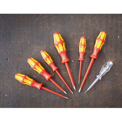 Wera Phillips; Slotted Insulated Screwdriver Set, 7-Piece
