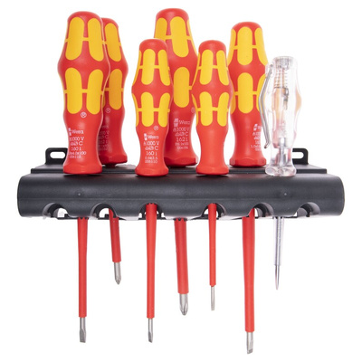Wera Phillips; Slotted Insulated Screwdriver Set, 7-Piece