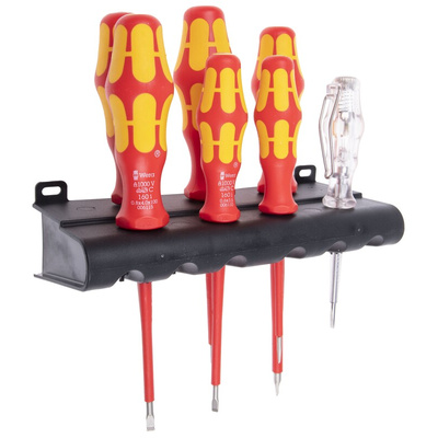 Wera Phillips; Slotted Insulated Screwdriver Set, 7-Piece