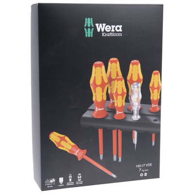 Wera Phillips; Slotted Insulated Screwdriver Set, 7-Piece