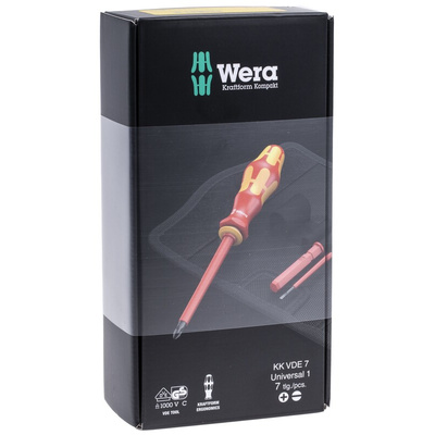 Wera Phillips, Slotted Screwdriver Set, 7-Piece