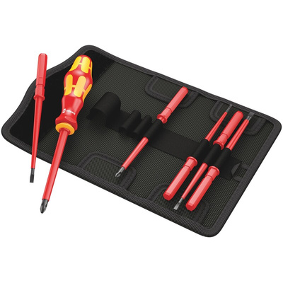 Wera Phillips; Slotted Interchangeable Insulated Screwdriver Set, 7-Piece