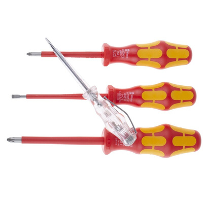 Wera Pozidriv; Slotted Insulated Screwdriver Set, 7-Piece