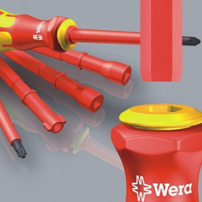 Wera Hexagon; Phillips; Pozidriv; Slotted; Torx Interchangeable Insulated Screwdriver Set, 16-Piece