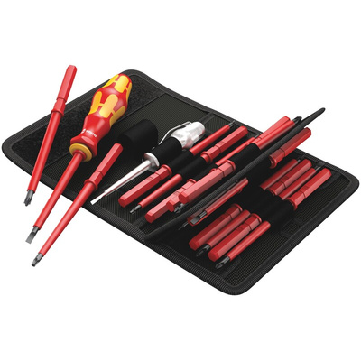 Wera Hexagon; Phillips; Pozidriv; Slotted; Torx Interchangeable Insulated Screwdriver Set, 16-Piece