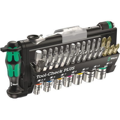 Wera Tool-Check PLUS Hexagon; Hex-Plus; Phillips; Pozidriv; Slotted Interchangeable Screwdriver Set, 39-Piece
